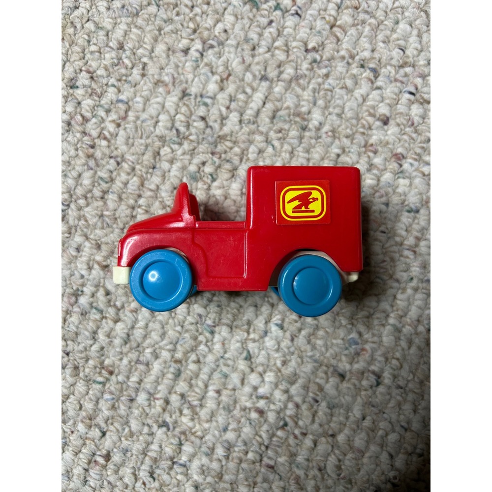 Vintage Illco Toy Jim Henson Sesame Street Red Plastic Mail Truck Postal Vehicle